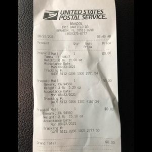 3 shipments out this morning and scanned in.